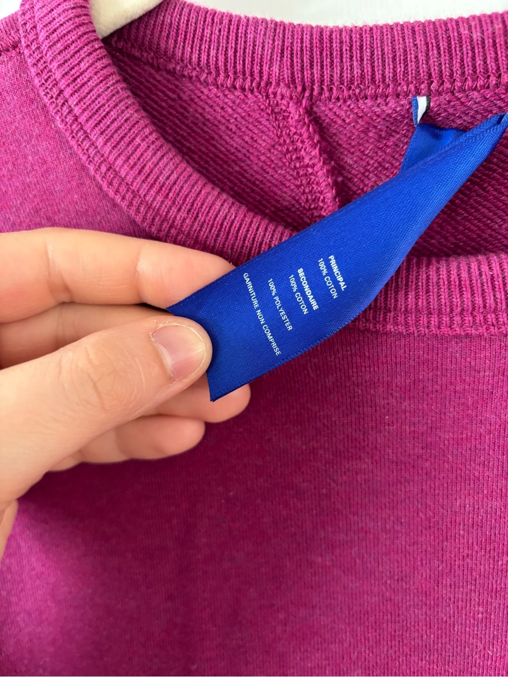 Kit and Ace Pink Crewneck Sweatshirt Zip Pocket Minimalist Small Quiet Luxury - Picture 10 of 12